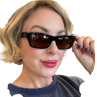 Heaven Mayhem Sloane Sunglasses | Black Frame with Brown Lens
