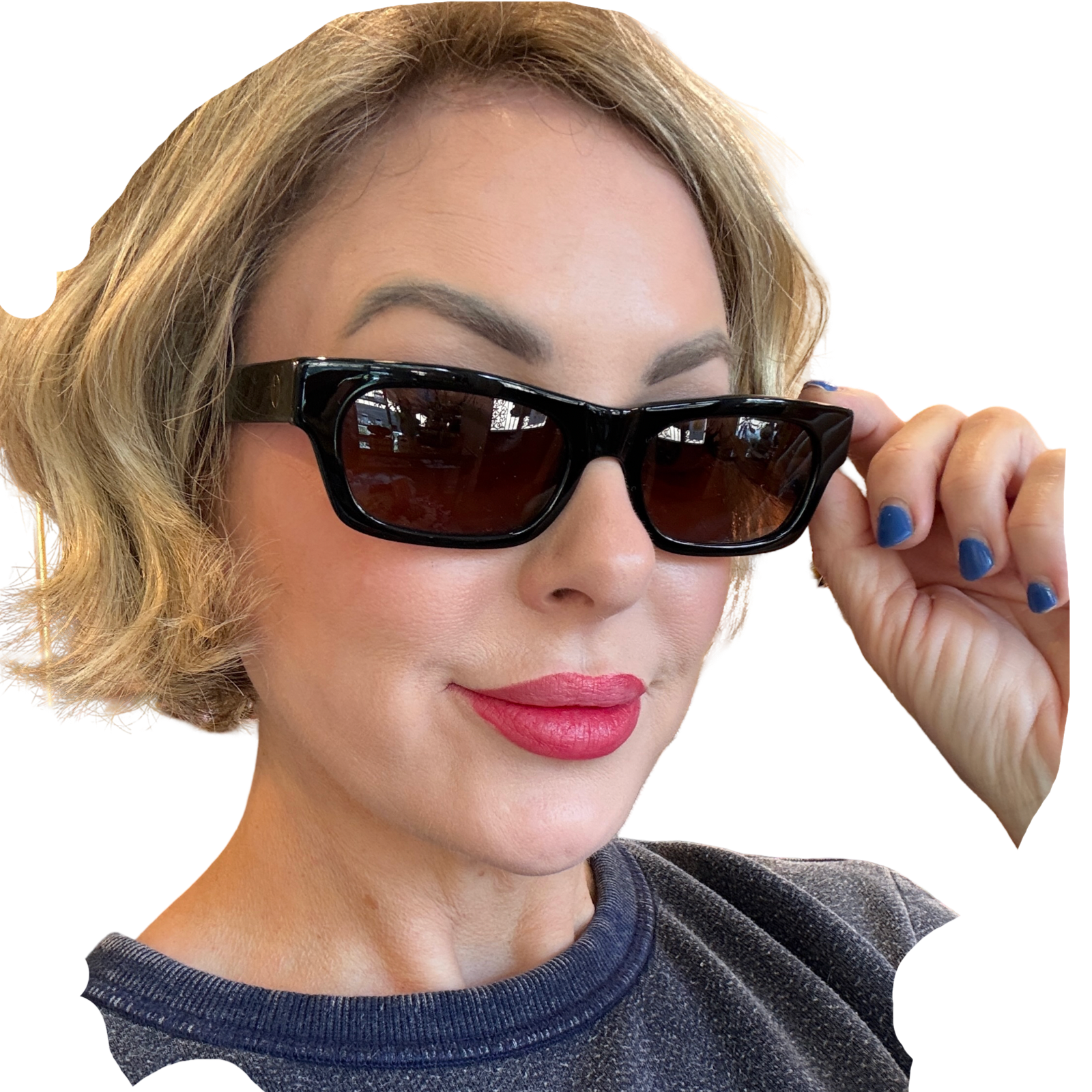 Heaven Mayhem Sloane Sunglasses | Black Frame with Brown Lens