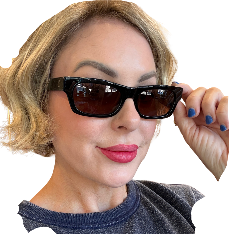 Heaven Mayhem Sloane Sunglasses | Black Frame with Brown Lens