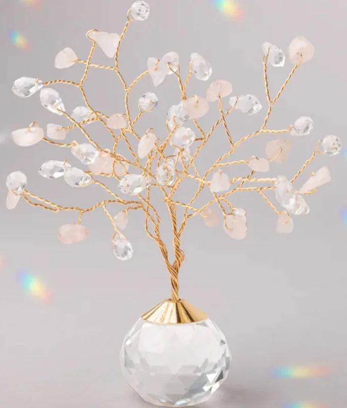 Suncatcher Tree Of Life Rose Quartz