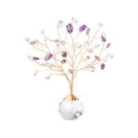 Suncatcher Tree of Life - Amethyst/Protection/Gold