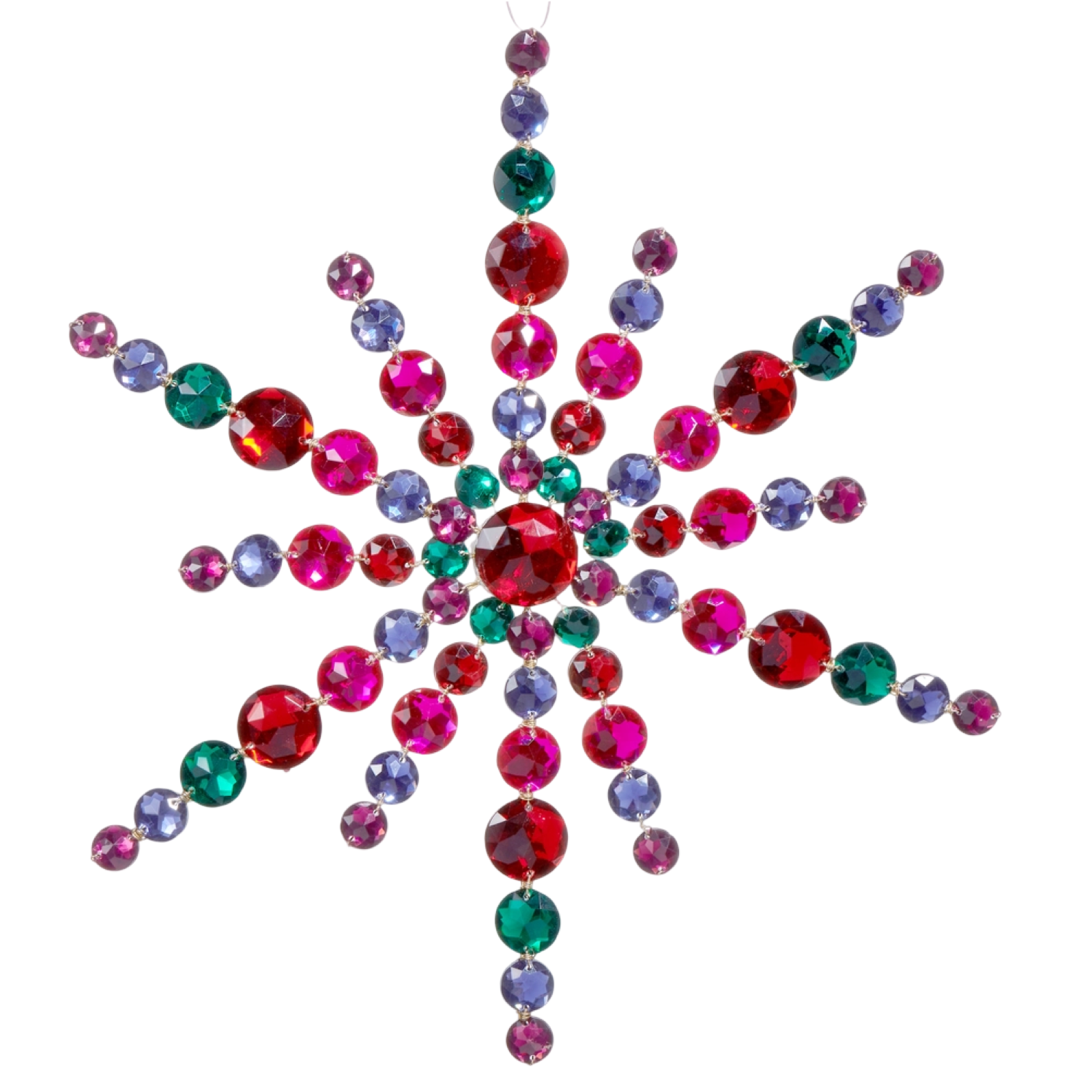 RAZ 11.5" Multicolor Jewel Snowflake