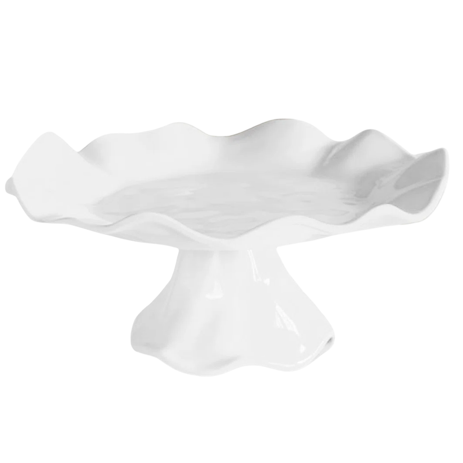 Beatriz Ball VIDA Vienna White Melamine Pedestal Cake Plate