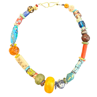 The Capri Necklace | One-of-a-Kind Artisan Mixed Bead Statement Necklace