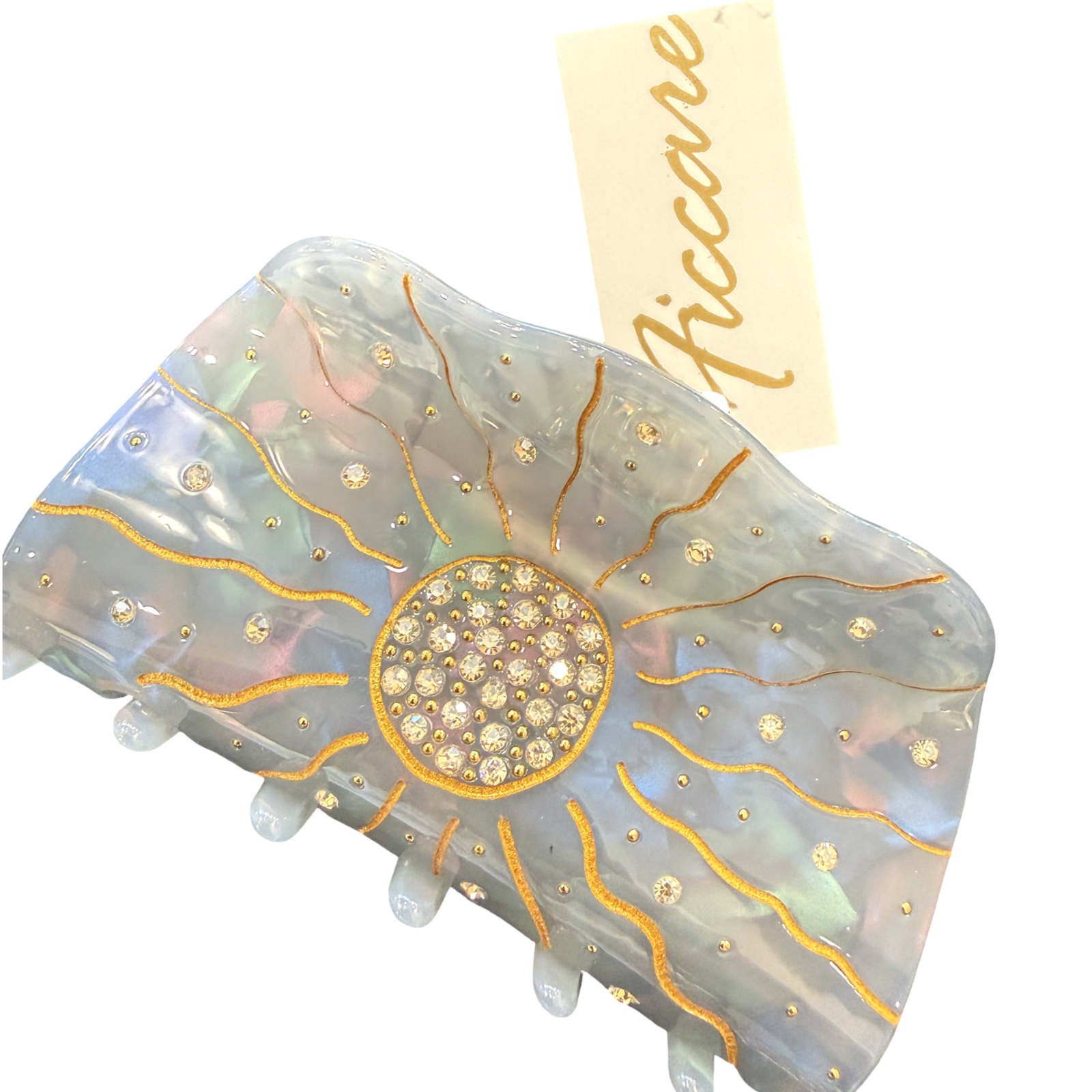 Ficcare Sunny Sparkly Jaw Hair Clip | Faded Blue