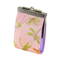 Light Pink Butterfly & Dragonfly Brocade RFID Card Holder