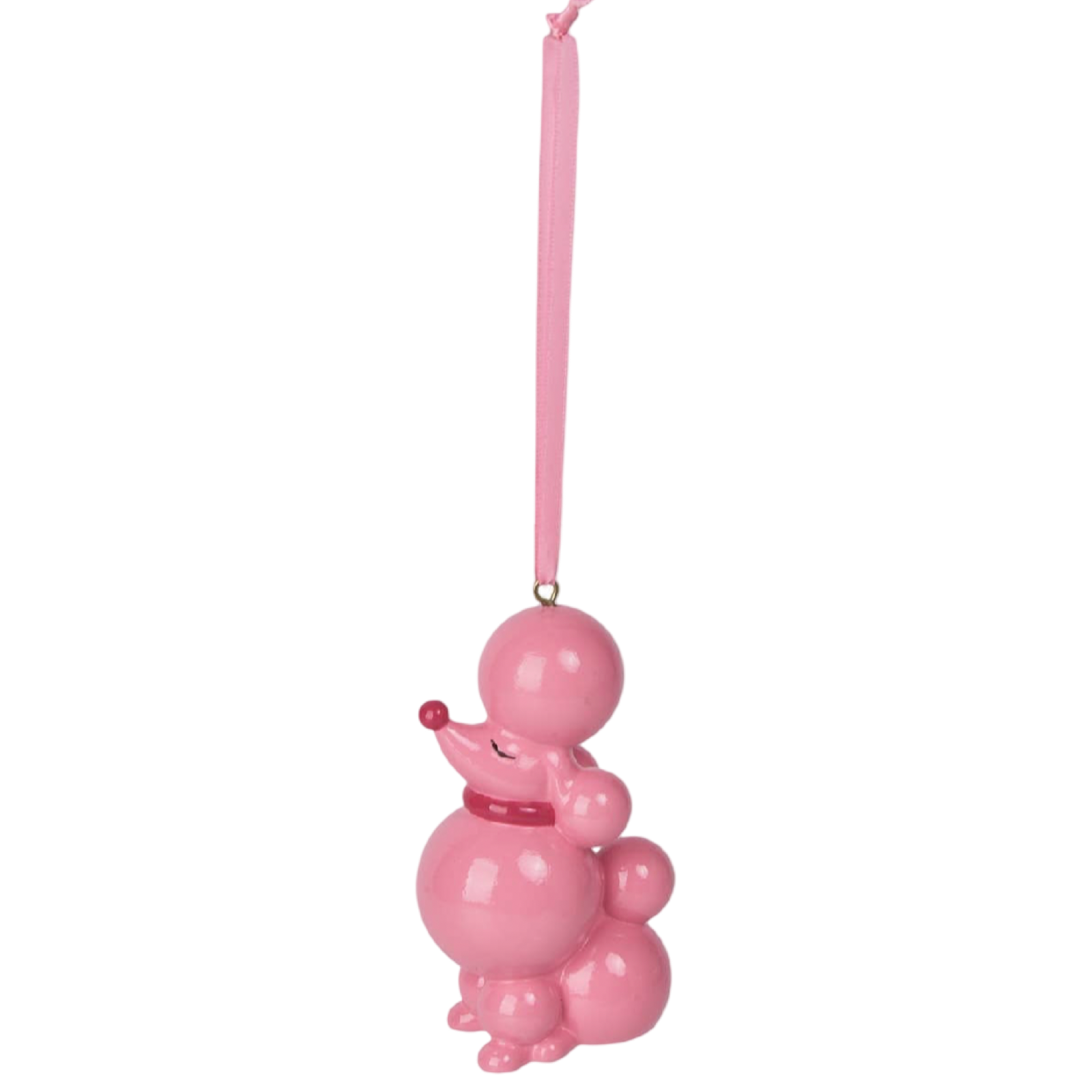 December Diamonds Bright Pink Poodle Ornament