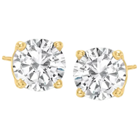 Anna Zuckerman Just Like Diamonds 2 Carat Stud Earrings in Yellow Gold