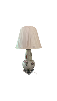 Porcelain Table Lamp Decorated with Insects