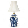 Blue Floral Jar Tiny Lamp