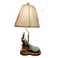 Porcelain Petite Peacock Table Lamp -22.5''H