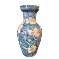 Vintage Petite Blue & White Floral Porcelain Vase