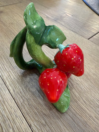 Vintage Strawberry Ceramic Napkin Ring