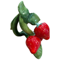 Vintage Strawberry Ceramic Napkin Ring