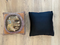 Pair of Petite Hand-Embroidered Elephant Accent Pillows