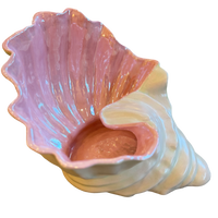 Vintage Seahorse Pedestal Shell Compote