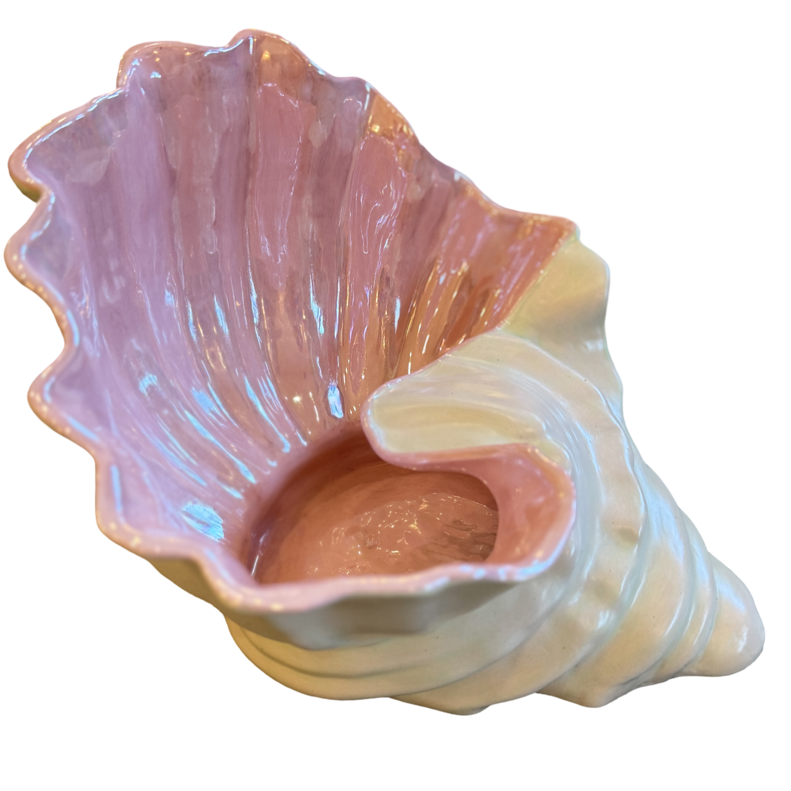 Vintage Seahorse Pedestal Shell Compote