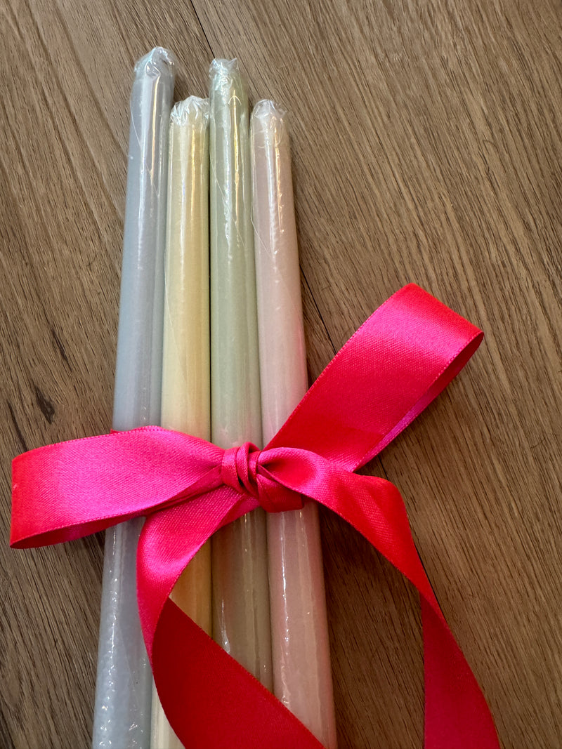 Unscented Taper Candles Set: Candy Set (4)