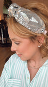 Blush and Silver Sequin Headband