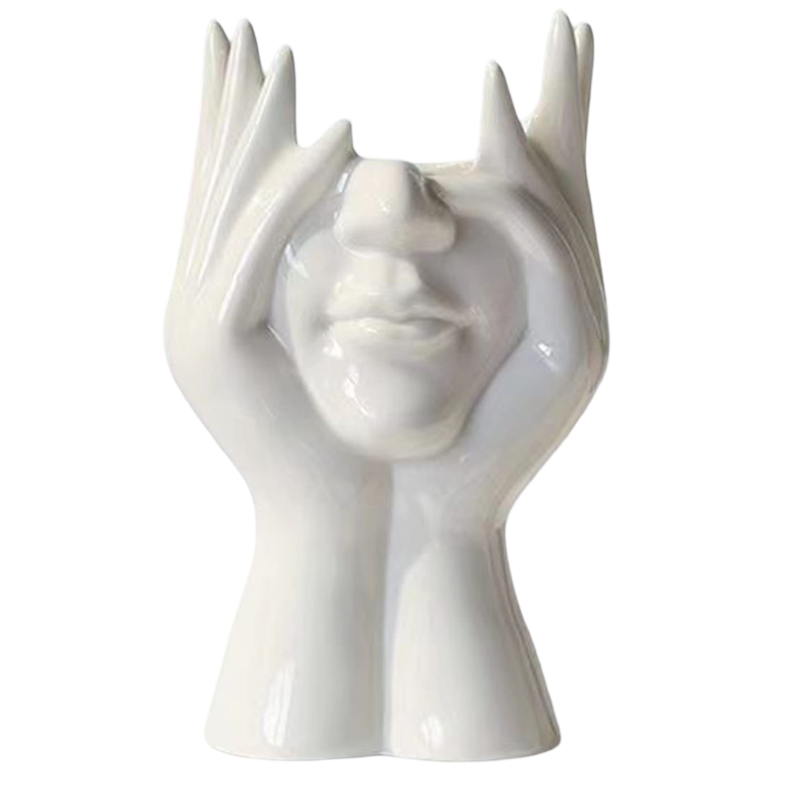 Whimsical Ceramic “See No Evil” Face Vase