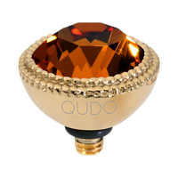 QUDO Fabero Double Beaded Crystal Topper – LG 11mm (Swarovski, Interchangeable)