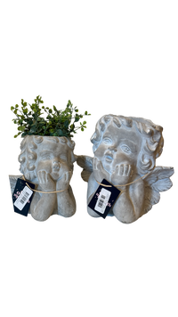 Cement Little Angel Planter - Small