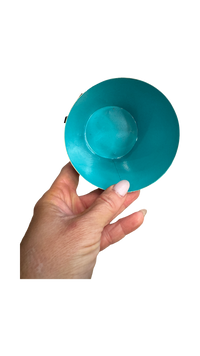 Mattie Round Cachepot Planter: Turquoise / 4 inch