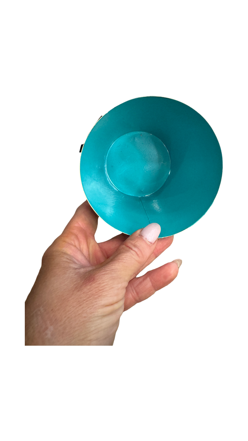 Mattie Round Cachepot Planter: Turquoise / 4 inch