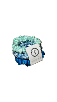 Blue My Mind - Silk Scrunchie Small