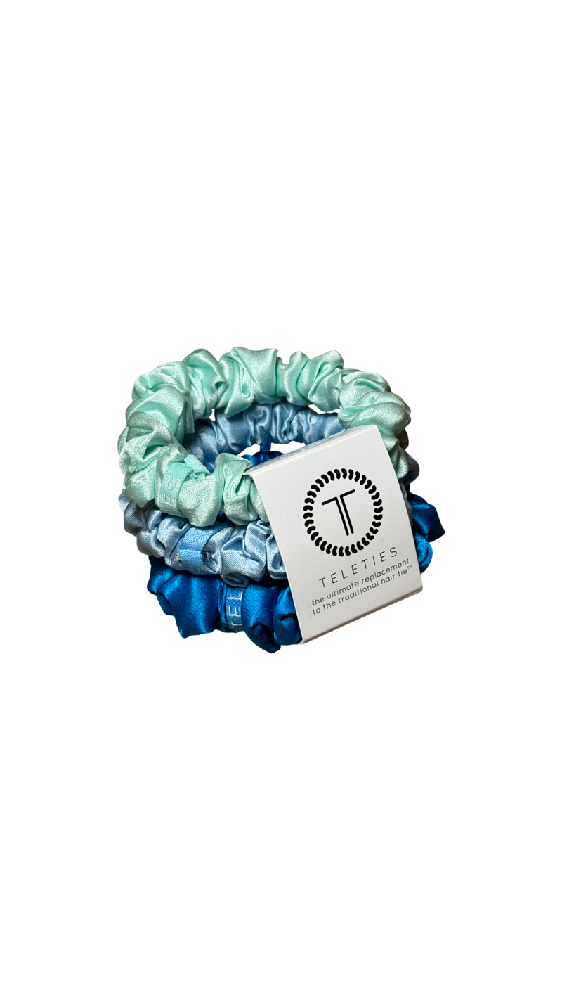 Blue My Mind - Silk Scrunchie Small