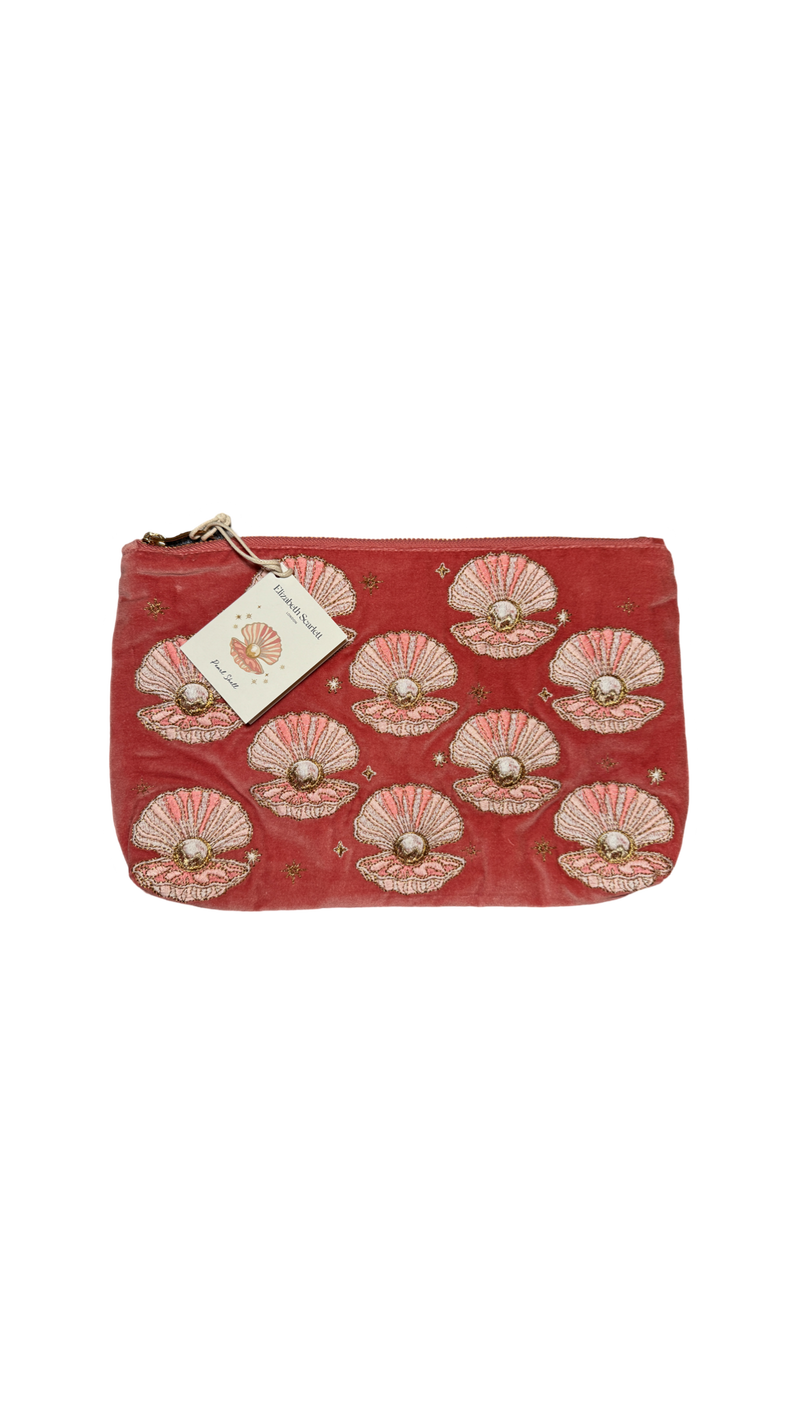 Elizabeth Scarlett London Pearl Shell Rose Pink Everyday Pouch