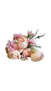 Blooming Peony Silk Bouquet Flowers 18"