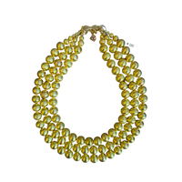 3 Strand Gold Beaded Brianna Necklace