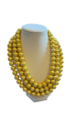 3 Strand Gold Beaded Brianna Necklace