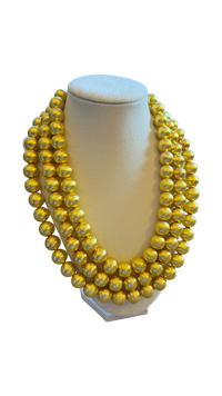 3 Strand Gold Beaded Brianna Necklace