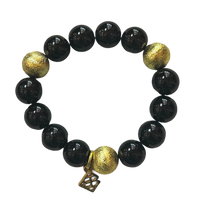 Black Beaded Brianna Bracelet