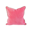 Furbish Large Velvet Pillow - light pink + rust - with insert