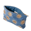 Elizabeth Scarlett London - Sun Goddess Everyday Pouch: Velvet / Blue