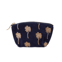 Elizabeth Scarlett London - Gold Palm Coin Purse: Navy