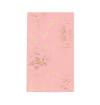 Large Match Box: Rose Pink & Gold Foil Floral