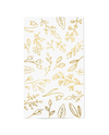 Large Match Box: White & Gold Foil Floral