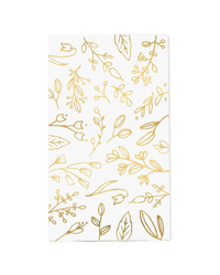 Large Match Box: White & Gold Foil Floral