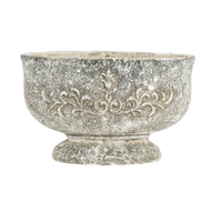 Oval Grecian Style Pedestal Cement Planter