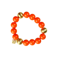 Orange Beaded Brianna Bracelet