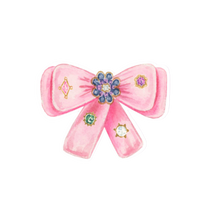 Pink Rhinestone Bow Vinyl Sticker