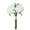 Real Touch Rose Garden 9 Inch Bouquet - White - 6 Blooms