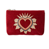 Elizabeth Scarlett London - Sacred Heart Mini Pouch: Rouge / Velvet