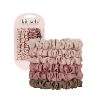 Ultra Petite Satin Scrunchies 6pc - Terracotta