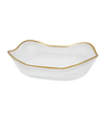 White Alabaster Dish with Gold Rim