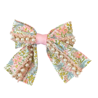 Swirling Petal Hair Bow Size M